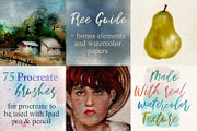 75 Procreate Watercolor Brush Bundle, a Brush Add-On by Photohacklovers (Thumbnail 3 of 9)