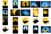 Halloween Backgrounds Set, an Illustration by PictureInStock (Thumbnail 2 of 2)