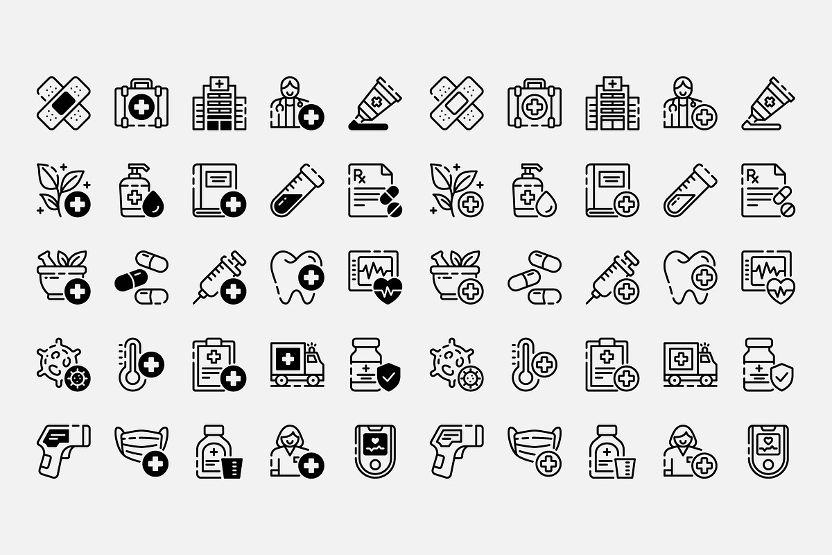 75 Medicine Icon Pack, a Duotone Icon by Bilicube Studio (Photo 2 of 2)