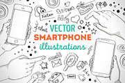 Smartphone Illustrations, a Decorative Illustration by graphicsoup (Thumbnail 1 of 3)