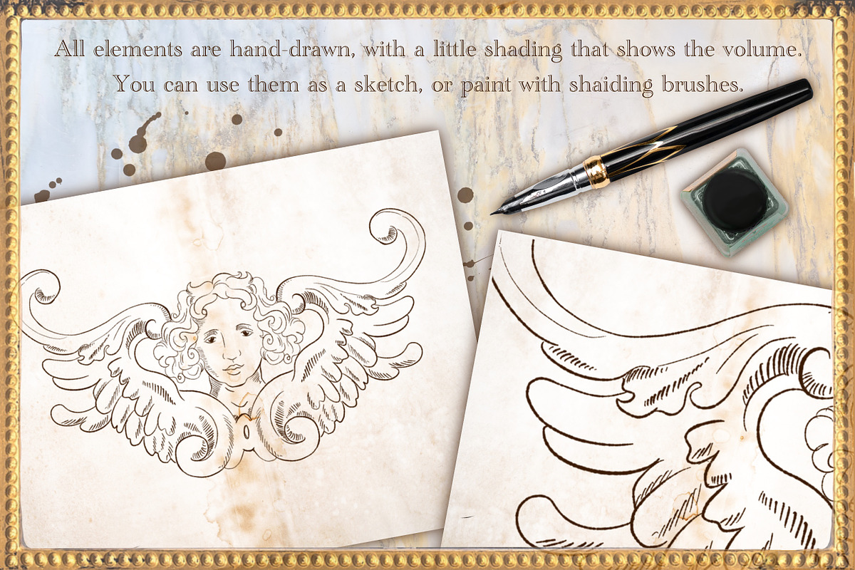 Baroque Lettering Creator Kit, a Brush Add-On by Letter Elfa Studio (Photo 4 of 10)