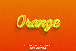 Orange Text Effect Editable