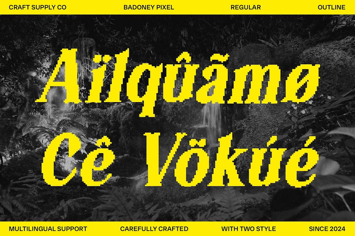Badoney Pixel, a Serif Font by Craft Supply Co. (Photo 7 of 8)