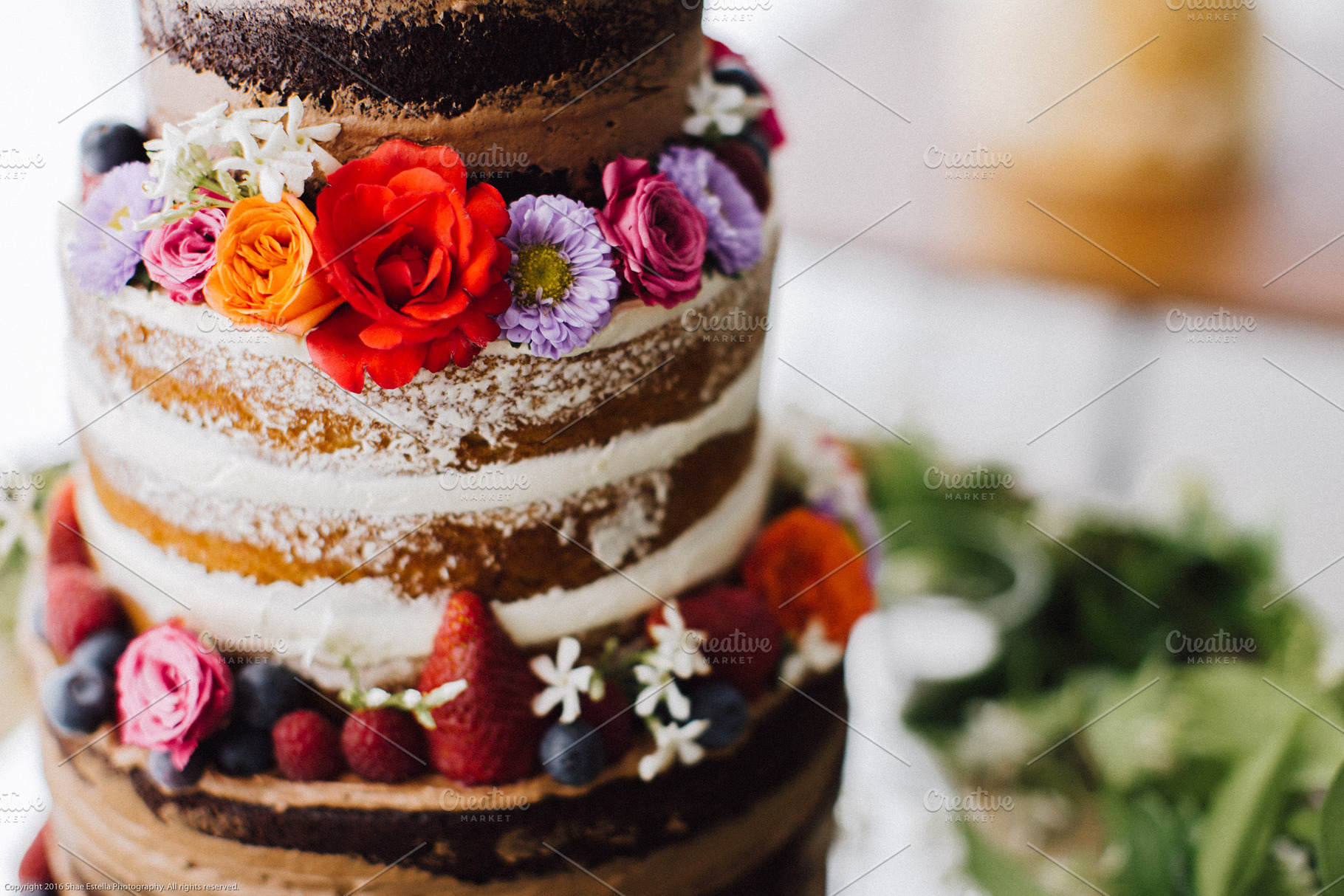 Semi Naked Wedding Cake, a Food & Drink Photo by Shae Estella Photo