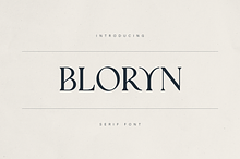 Bloryn — Elegant Serif Font