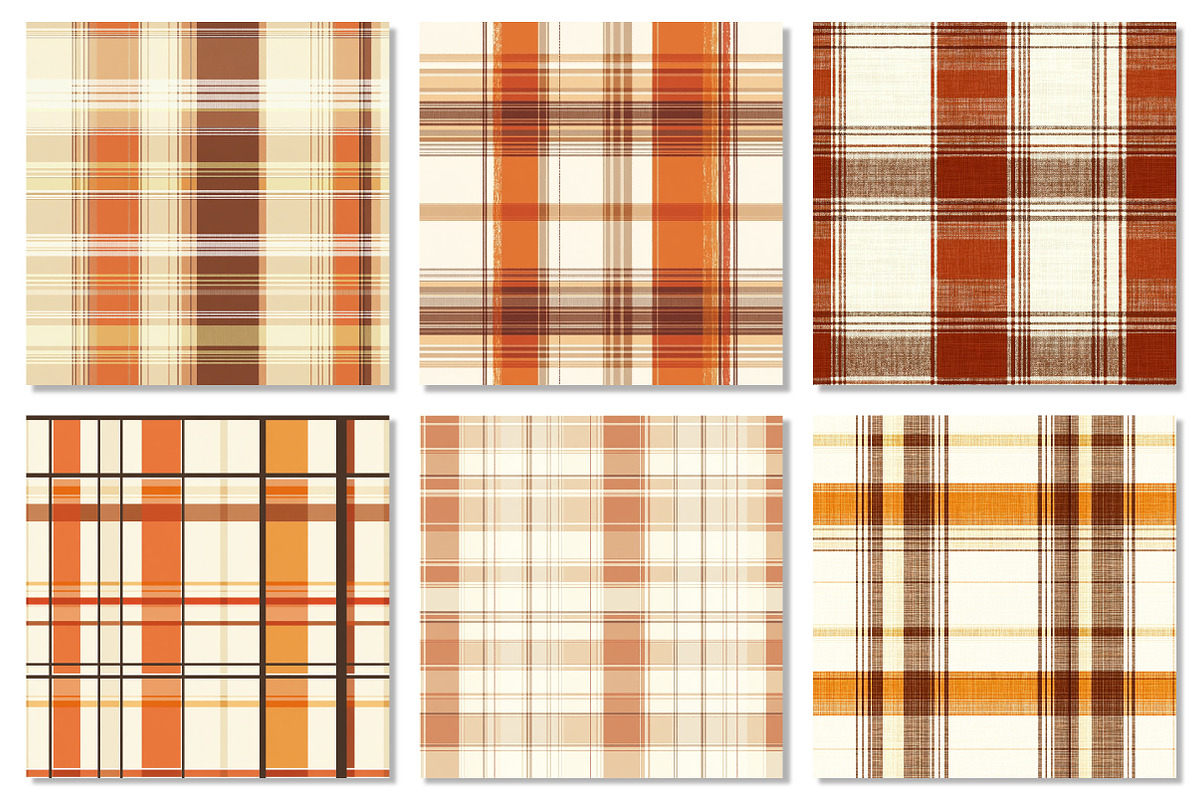 Fall Autumn Plaid Digital Papers, a Texture Graphic by Dream Creation (Photo 6 of 6)
