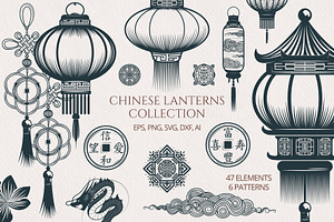 HandDrawn Chinese Lantern Collection