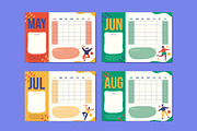Colorful Yearly Annual Calendar, a Templates & Theme by studiogstock (Thumbnail 4 of 5)