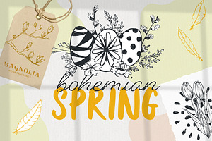 Bohemian Spring Illustrations