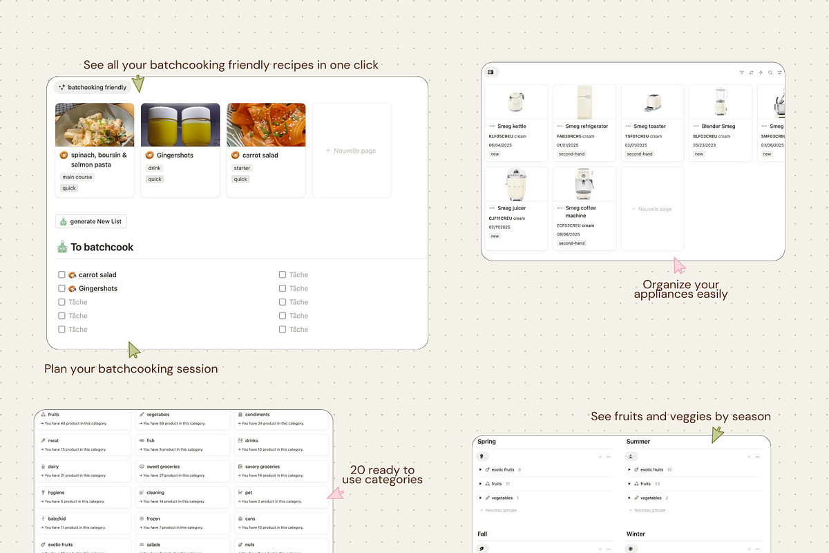 Kitchen hub - Notion template preview 7