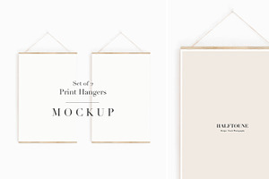 Wall Art Mockup Set Of 2 Hangers