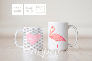 11oz And 15oz Comparision Mug Mockup