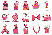 Coquette Valentine Clipart, an Illustration by OK Design (Thumbnail 3 of 6)