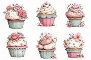 Spring cupcake clipart, an Illustration by Designworld (Thumbnail 3 of 5)