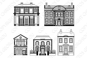 Houses Old Buildings Silhouette, an Object Illustration by Christos Georghiou