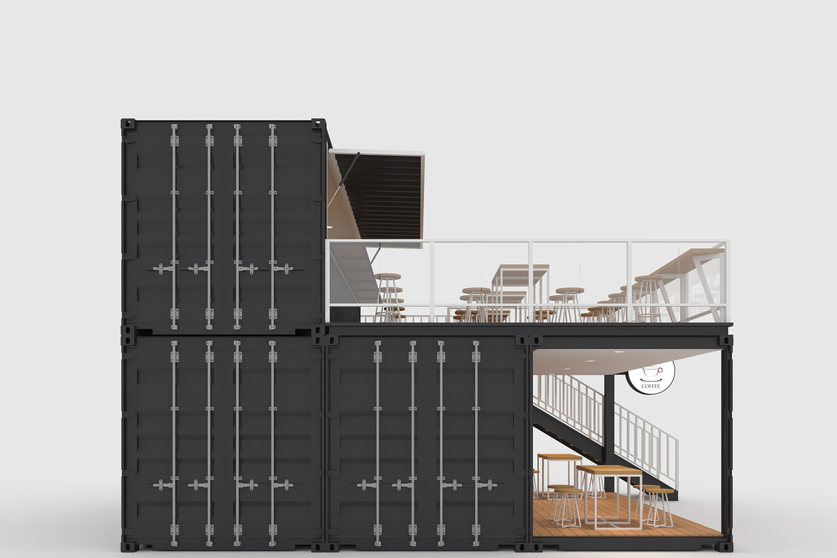 3D Model Container Cafe 7, an Architecture 3D Model by SR 3D Visual (Photo 5 of 24)