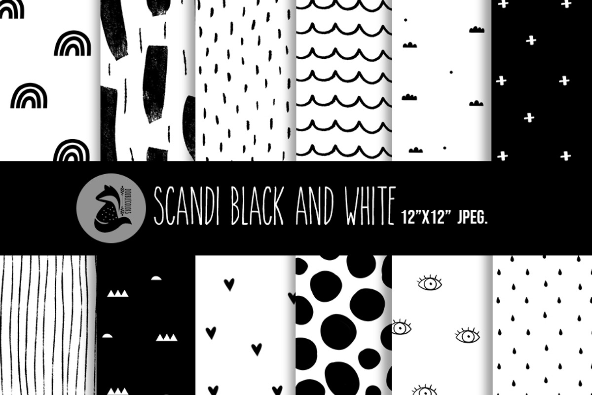 Digital paper | Scandi paper, nordic, a Pattern Graphic by DoubleColors