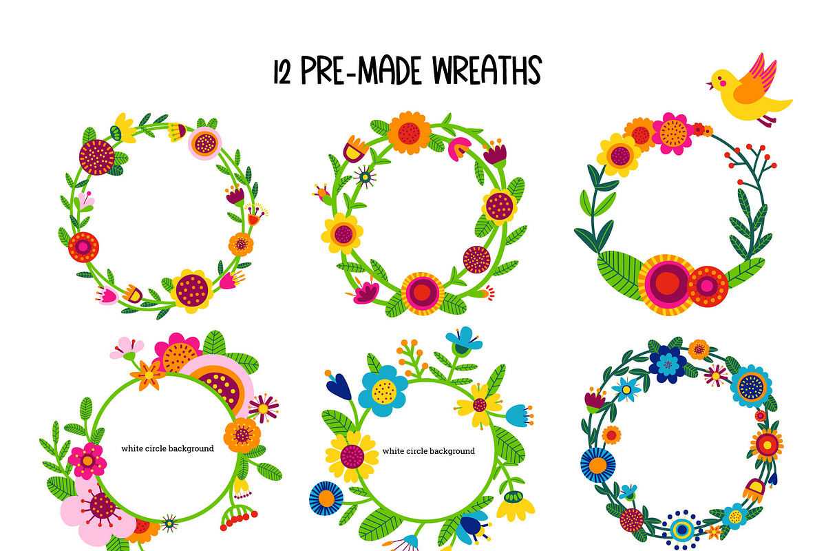 Folk Flowers. Folk Pattern, an Illustration by AvaAva (Photo 23 of 26)