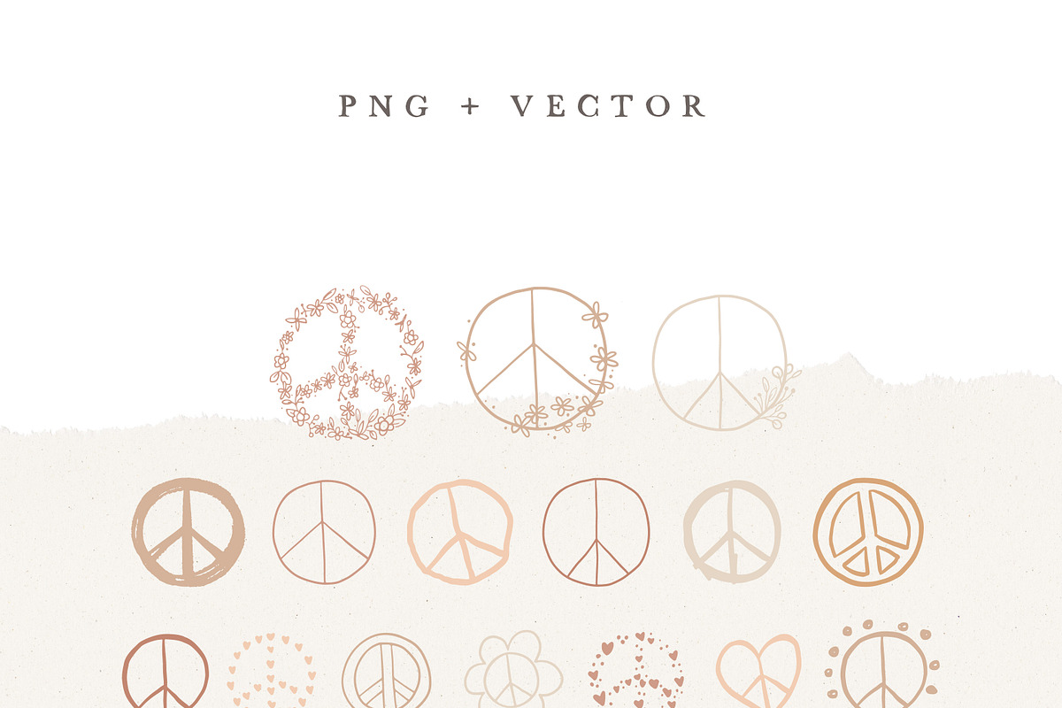 peace sign / boho bundle, an Animal Illustration by KruthDesign (Photo 2 of 6)