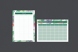 Tropical Style Weekly Planner