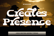 Creates Presence - Retro Font, a Slab Serif Font by 177Studio (Thumbnail 1 of 8)