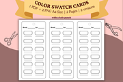 COLOR SWATCH CARD SHEET PDF PNG, a Decorative Illustration by Vachira Digital Studio (Thumbnail 2 of 4)