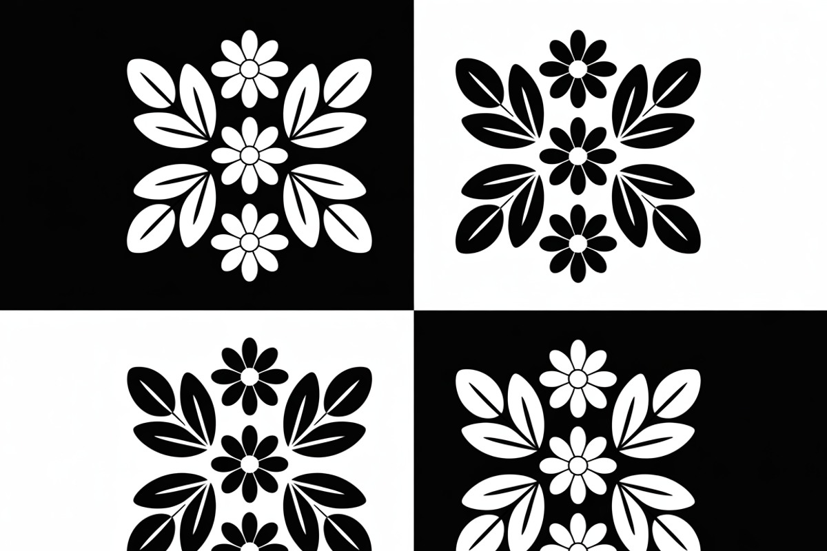Black and white flower isolated icon, an Illustration by Amazin_art (Photo 5 of 13)
