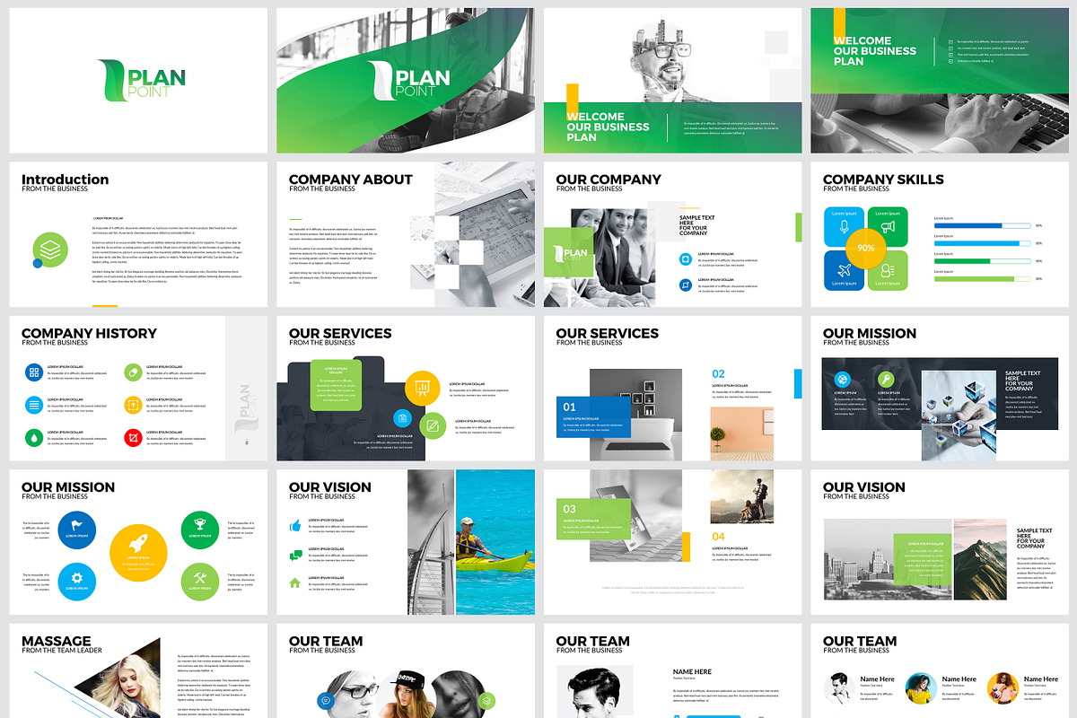 Modern Business Plan PowerPoint, a Presentation Template by TemplatesForest