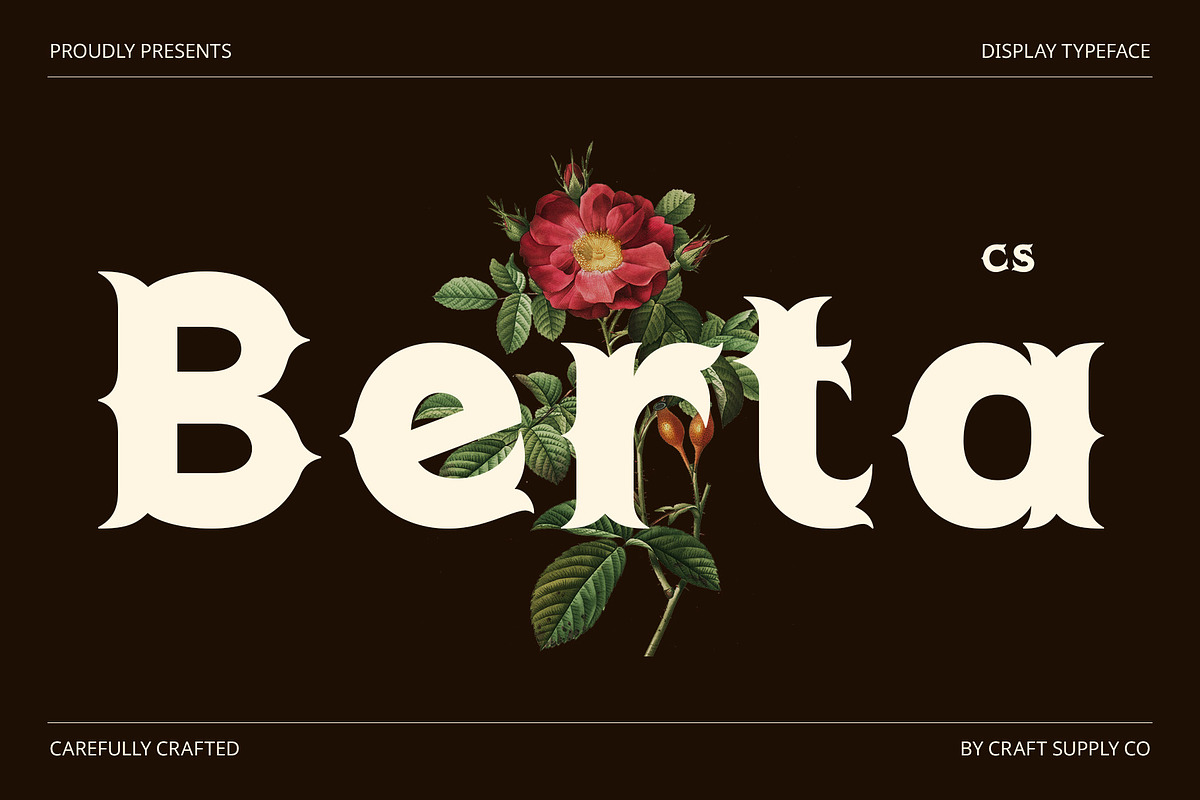 CS Berta – Tuscan Font, a Serif Font by Craft Supply Co. (Photo 1 of 8)