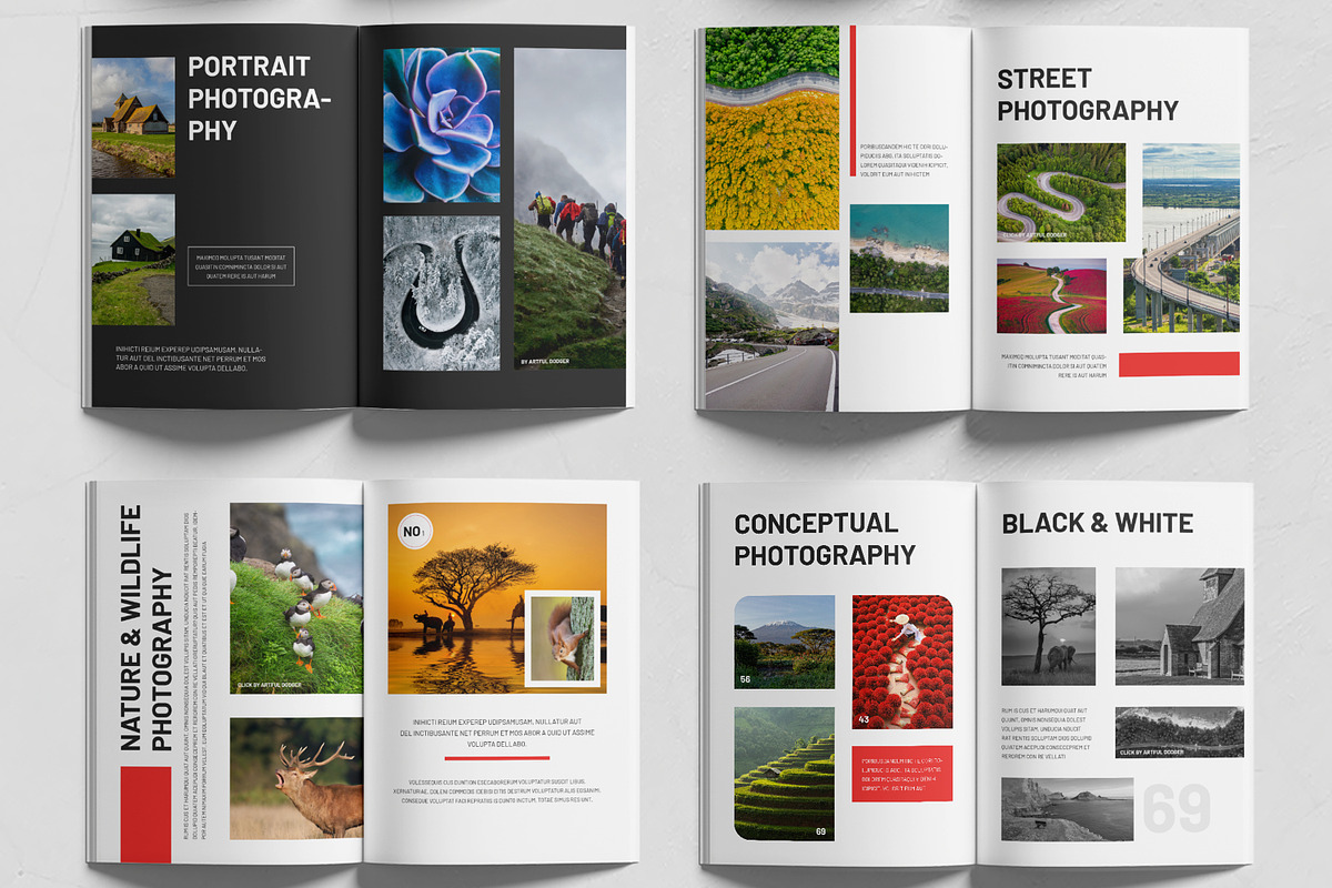 Minimalist Portfolio Design Layout, a Magazine Template by MightyDesign (Photo 3 of 6)