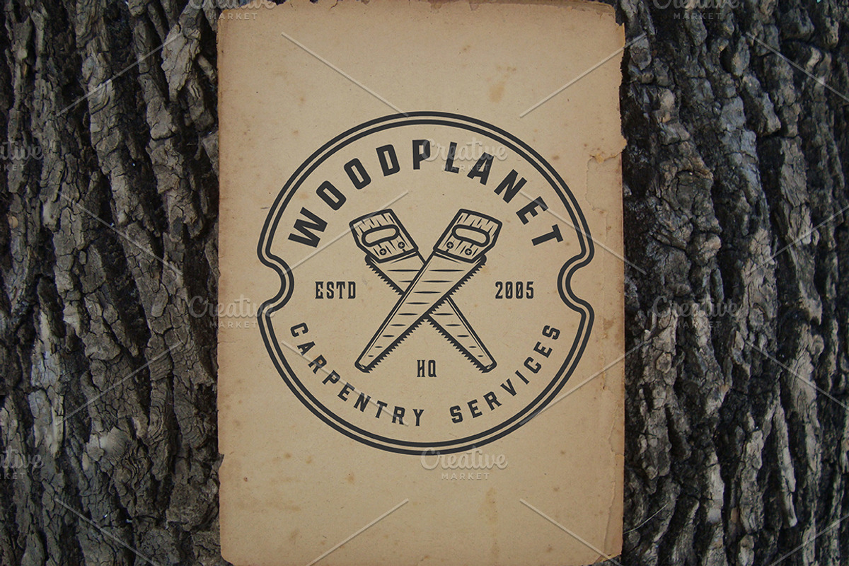 Vintage Carpentry Emblems part 2, a Branding & Logo Template by AkimD (Photo 10 of 10)