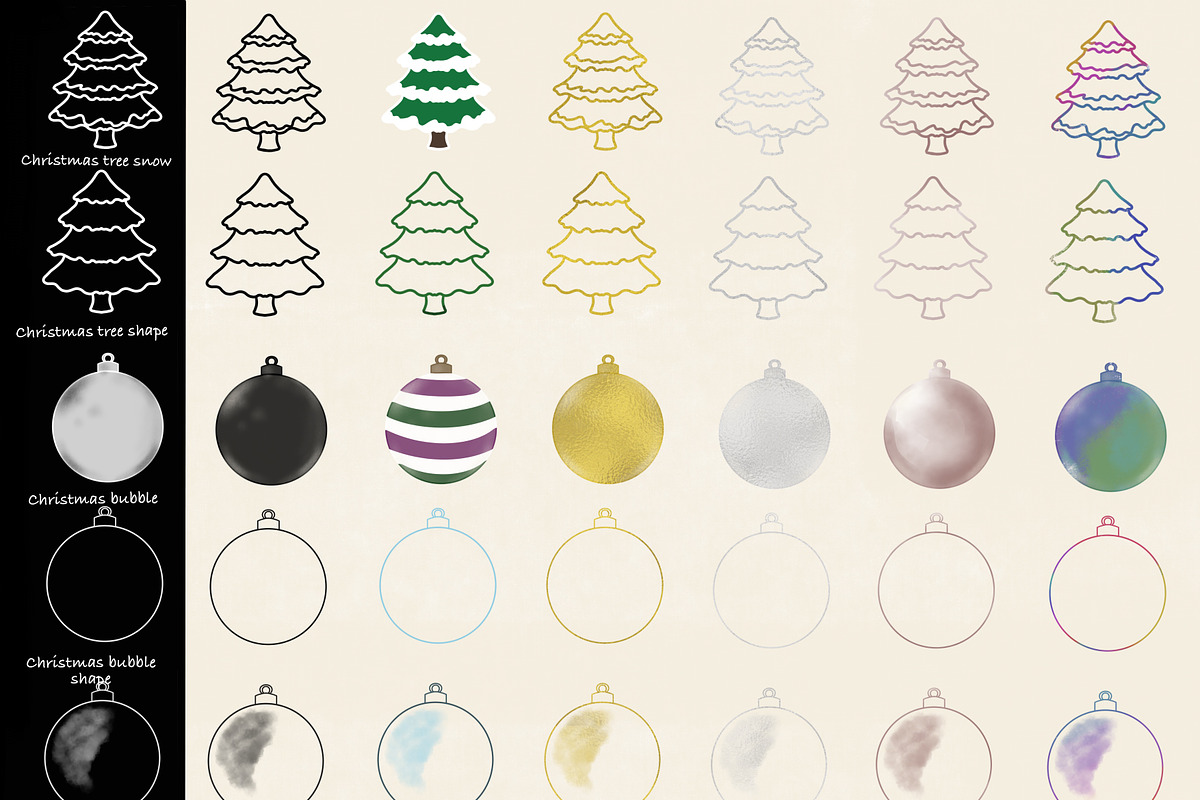 Procreate Stamps, Christmas Brush, a Shape Add-On by Ducatum (Photo 6 of 8)