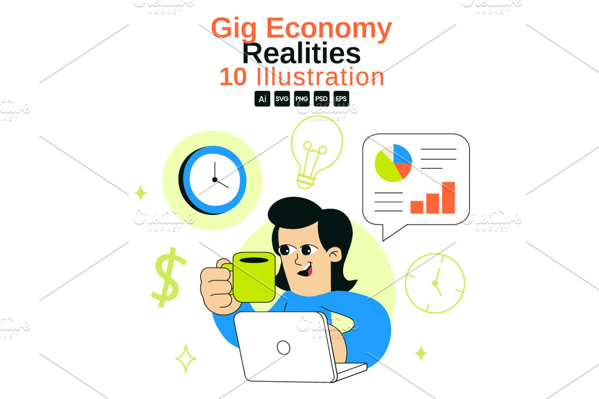 10 Gig Economy Realities, a Finance Illustration by denayunebgt (Photo 1 of 4)