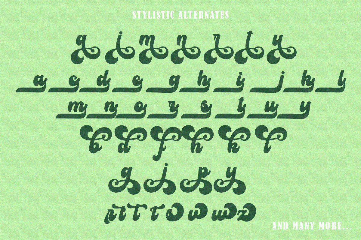 Mafhea - Vintage Retro Font, a Script Font by Letter Fresh (Photo 9 of 12)