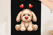 Whimsical Valentine Dog PNG, an Illustration by DreamArtGraphic (Thumbnail 2 of 4)
