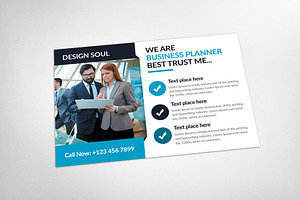 Business Planner Postcard Template