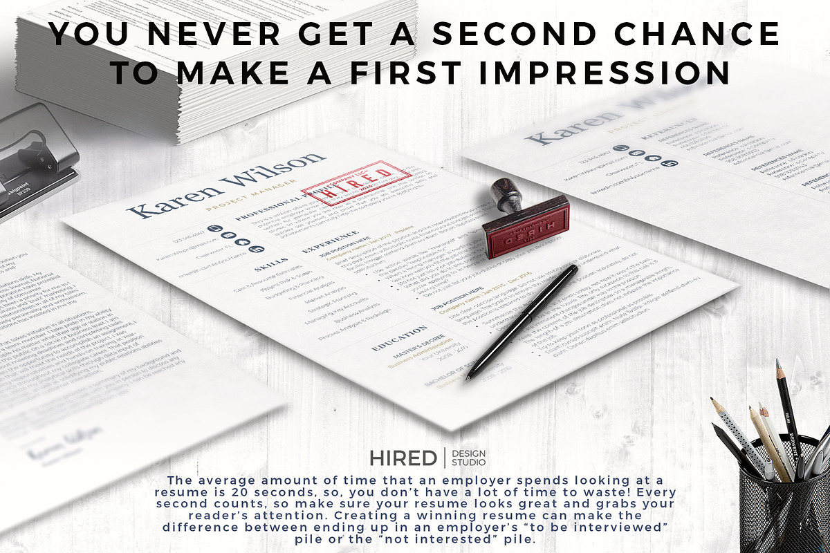 Sales Resume and Cover Letter, CV, a Resume Template by HIRED Design Studio (Photo 11 of 12)