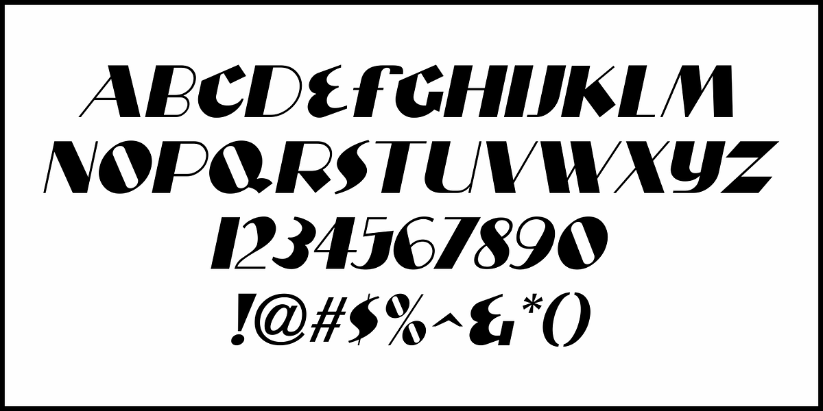 Stylized Deco JNL, a Sans Serif Font by Jeff Levine Fonts (Photo 5 of 5)
