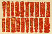 30+ TIKI ILLUSTRATION BUNDLE, an Illustration by SHAKA (Thumbnail 1 of 2)