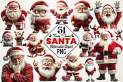 Funny Skinny Santa Clipart, an Illustration by RobertsArt (Thumbnail 1 of 7)