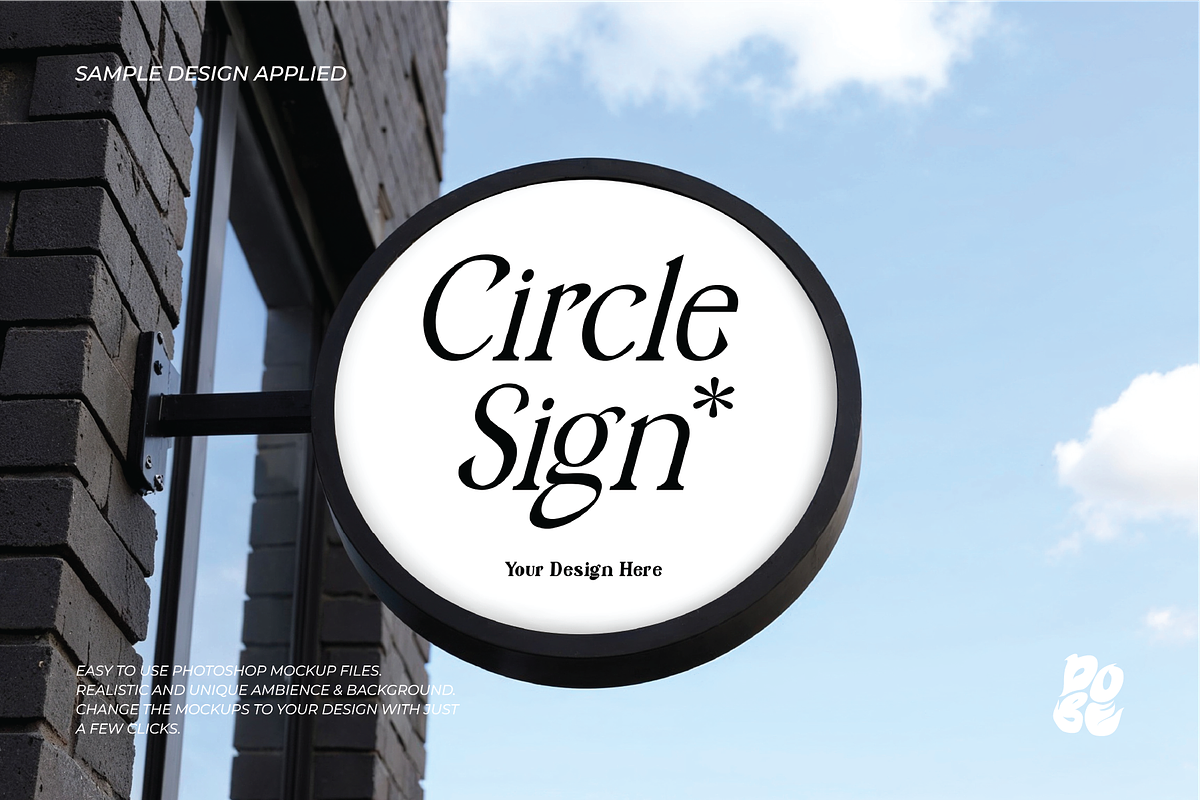 STORE HANGING SIGNAGE MOCKUP, an Advertising Mockup by DOBE Studio (Photo 4 of 14)