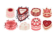 Vintage holiday cakes set, a Food Illustration by Good Studio (Thumbnail 3 of 6)