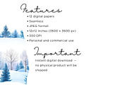 Watercolor Winter Forest, an Illustration by Mashimara (Thumbnail 3 of 6)