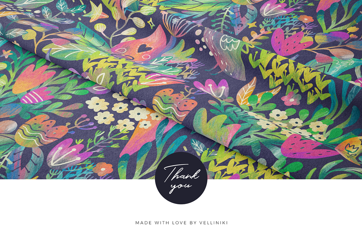 Fairy Garden - Floral Pattern, a Pattern Graphic by Velliniki (Photo 9 of 9)