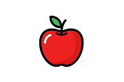 Apple Fruit Vector Icon Bundle, an Illustration by musafir_fashion (Thumbnail 20 of 49)