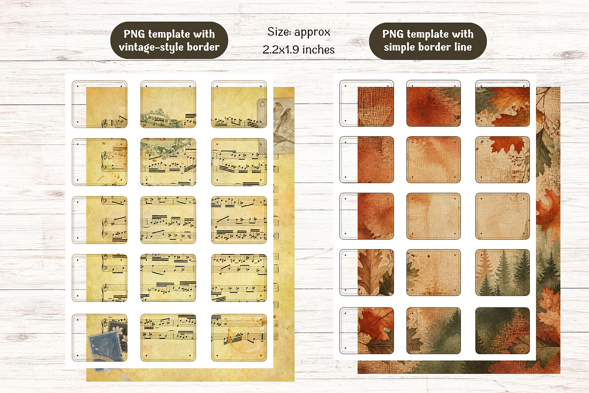 Labels Templates Canva Affinity PS, a Card Template by Print Haven Mochi Vintage (Photo 2 of 2)