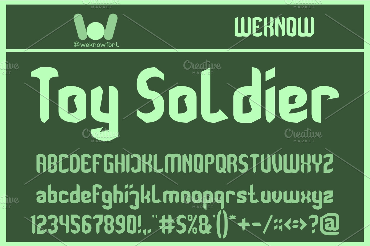 Toy Soldier font, a Font by weknow (Photo 1 of 5)