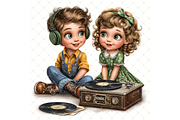 Record Playing Clipart JPG, a Person Illustration by Memories By Lea (Thumbnail 13 of 17)