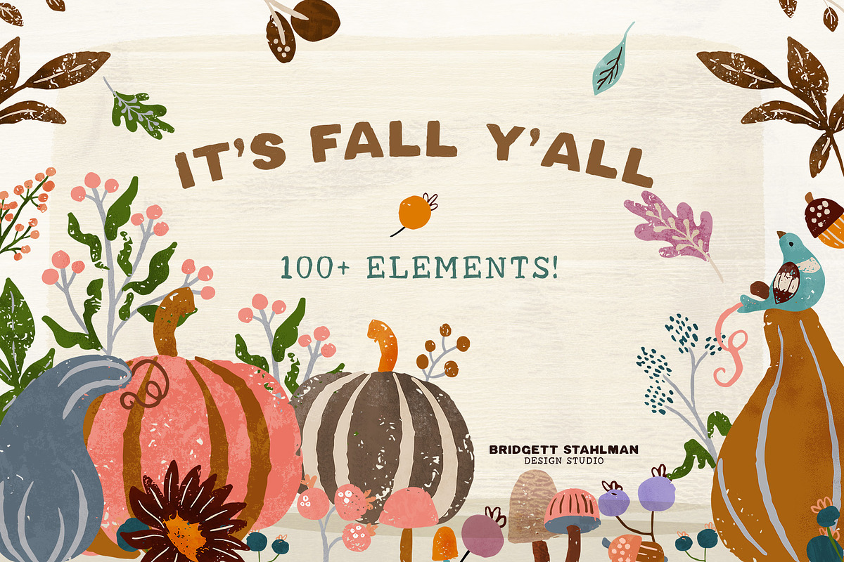It's Fall Y'all Autumn Pumpkin Love, a Graphic by Bridgett Stahlman Design (Photo 1 of 6)