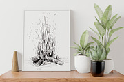 Bonfire. Hand-drawn sketch, an Illustration by Canatic (Thumbnail 4 of 5)